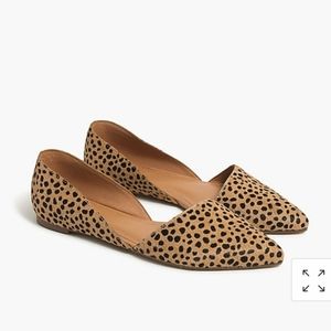 Zoe Leopard calf hair d'Orsay flats NWT